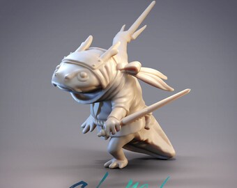 Hatsuharu, the Hanzaki Ninja (Swordbreaker), Salamander Samurai Dungeons and Dragons/ RPG /Resin Miniature/Pathfinder/32mm/54mm