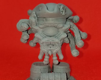 Capt. Eleven Eyes, Beholder Pirat Kunstharz Miniatur -Garage Resin Print Dungeons and Dragons Pathfinder