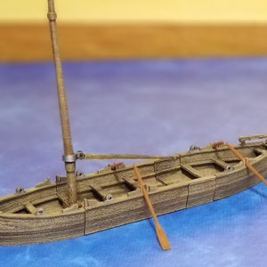 Shallop Ship for 28mm Gaming, Ghosts of Saltmarsh, D&D, RPG,Tabletop, 3D printed