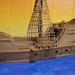 Pirate Ship for 28mm Gaming, Ghosts of Saltmarsh, D&D, RPG,Tabletop, Blood and Plunder, 3D printed