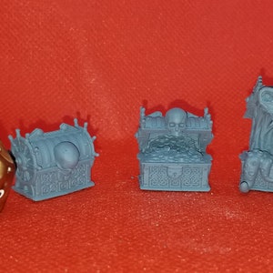 Pirate Treasure Chest Mimic Miniatures Set of 3 for Dungeons and Dragons, Pathfinder, Starfinder and other Tabletop RPGs 3d printed