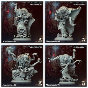 Mascheraio - 50mm base -Circus Grotesque - Serenissima Archvillian Games Dungeons and Dragons/ RPG /Resin Miniature/Pathfinder