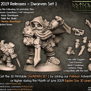 Merrian Silverfinger, Dwarf Resin Miniature - for D&D Dungeons and Dragons or Tabletop Gaming, Artisan Guild