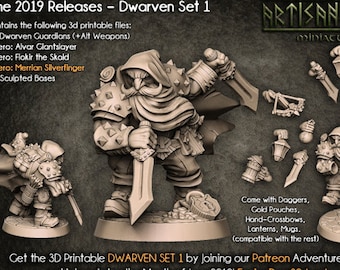 Merrian Silverfinger, Zwerg Resin Miniatur - für D&D Dungeons and Dragons oder Tabletop Gaming, Artisan Guild