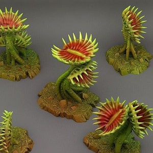 Carnivorous  Plants  Terrain Set of 5 Dungeons and Dragons, Pathfinder, Tabletop Gaming 28/32mm Terrain RPG