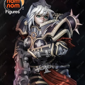 Warhammy Waifu 3D Printed Statue Kit | Garage Kit | Model Kit | designed by Nomnom Figures Unpainted