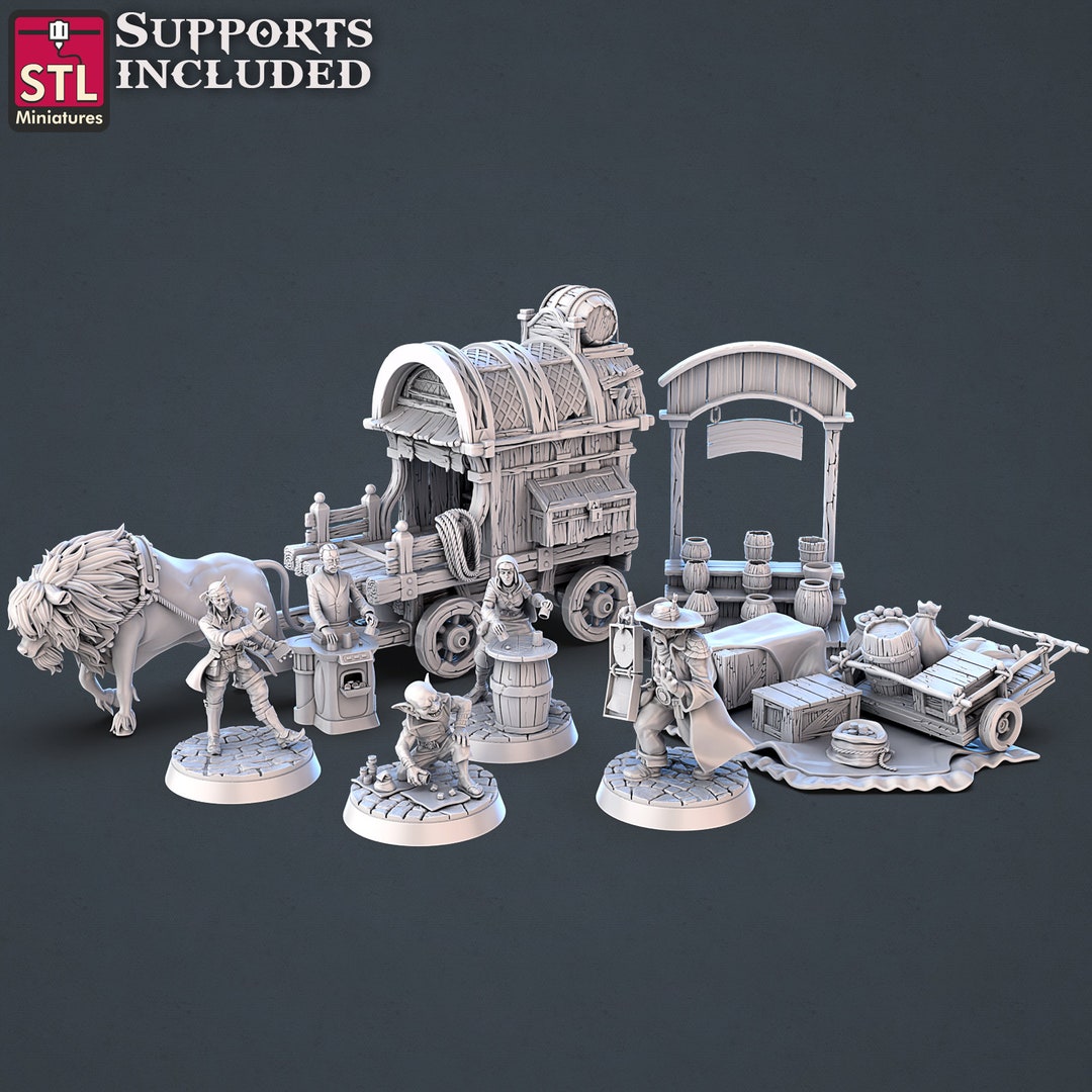 Fantasy Props Street Gamblers Set Dungeons and Dragons, Pathfinder ...