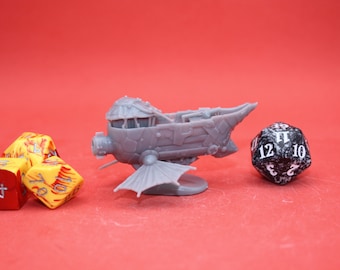 Scrapper Pirate Axle Class Assault Coach- Mini Version Arcane Minis - Skies of Sordane - Airship Campaign - Dungeons and Dragon, Frigate