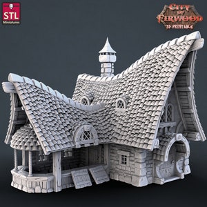 City of Firwood - General Store 28mm | 3D Printed Tabletop Miniatures and Props | Dungeons and Dragons 5E, DnD, D&D, Pathfinder