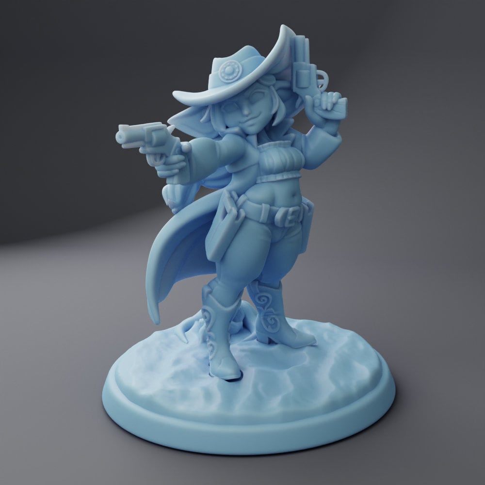 Goblin Gunslinger Fantasy Western 32mm/75mm Dungeon and Dragons, Pathfinder, Role Playing Miniature