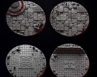 80mm On Blessed Ground Bases, Set of 4, Table Top Gaming, RPG, Wargaming