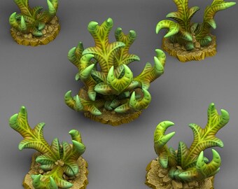 Resin Dangerous Claw Plants Terrain Set, Dungeons and Dragons RPG