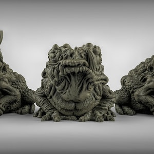 28mm Plague Toads Miniatures  for Dungeons and Dragons, Pathfinder, Starfinder and other Tabletop RPGs 3d printed
