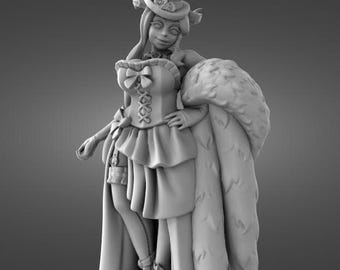 Saloon Madam Fantasy Western 32mm/75mm Dungeon and Dragons, Pathfinder, Role Playing Miniature 0623