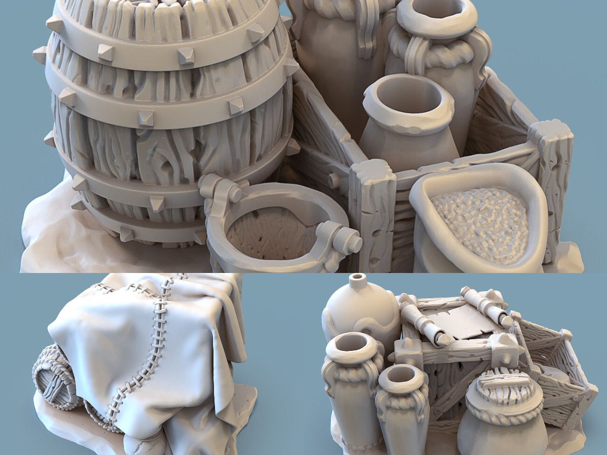 Fantasy Props Set 2 of 3 Supply Piles Dungeons and Dragons Etsy