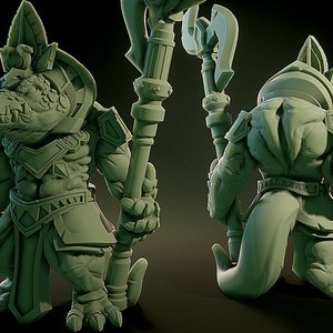 Sobek Crocodile God - Resin Miniature - Dungeons and Dragons - Pathfinder - Mini  28mm - 32mm