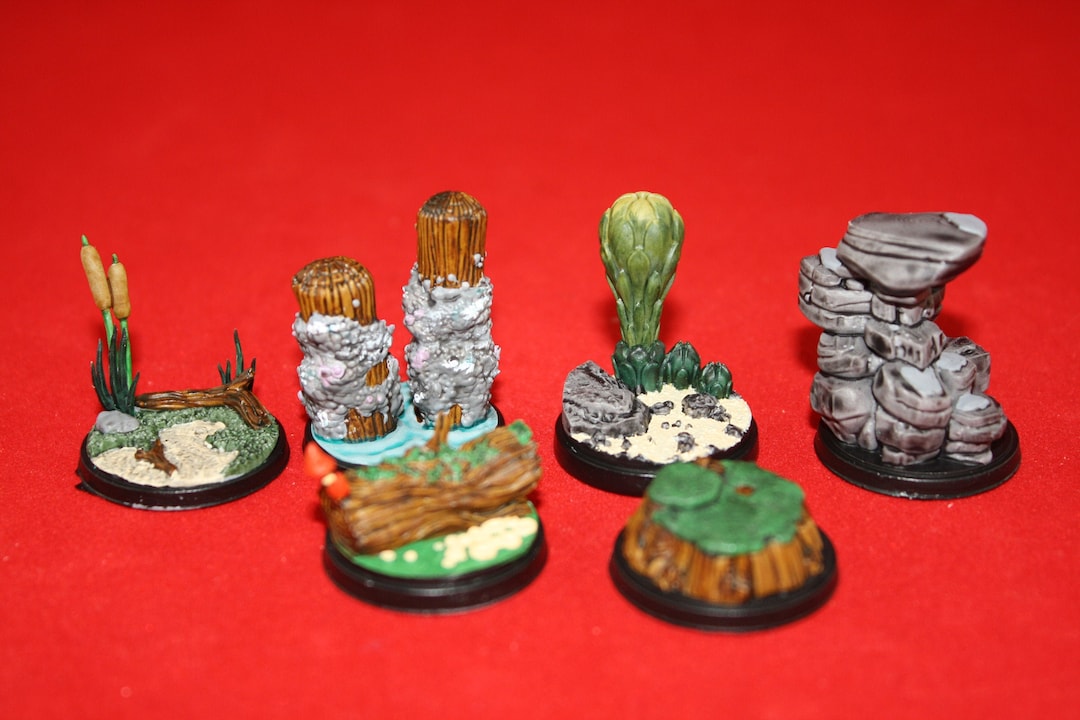28mm/32mm Bases, Misc Bases, Set of 6, Table Top Gaming, RPG, Dungeons ...