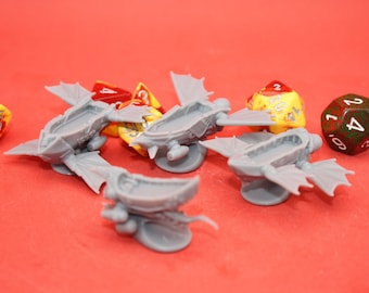Racing Skiffs - Set of 4 - Mini Version Arcane Minis - Skies of Sordane - Airship Campaign - Aldarra - Dungeons and Dragon, Frigate