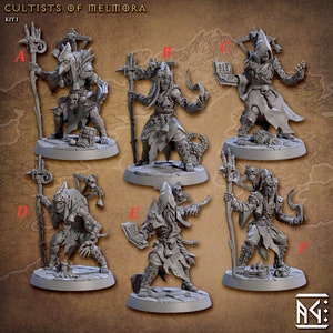 Rodburg Cultist of  Melmnora, Cultist folk Resin Miniature - for D&D Dungeons and Dragons or Tabletop Gaming, Artisan Guild