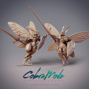 Neria - Noctuoidea Decertator, Set of 2 ,Cobramode Dungeons and Dragons/ RPG /Resin Miniature/Pathfinder/32mm/54mm