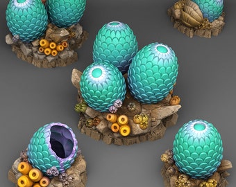 Leviathan Eggs Terrain Set, Resin RPG Scenery 28/32mm