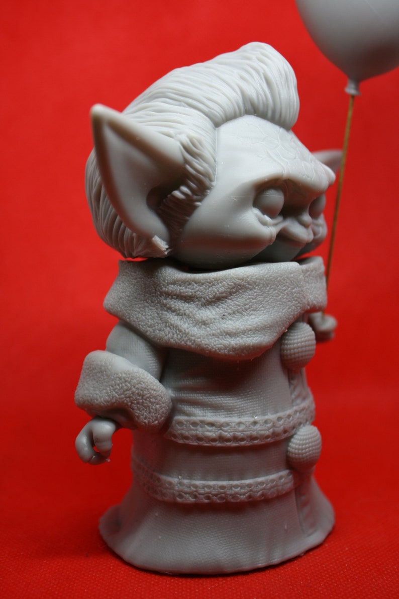 Baby Pennywise /Baby Yoda Mash Up UNPAINTED Resin 3D Printed Figurine image 3