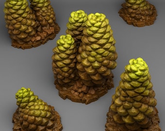 Pinecone Aberrations Terrain Set of 5, Dungeons and Dragons RPG