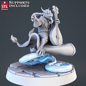 Fantasy Props Genasi  Air Miniature NPC Dungeons and Dragons, Pathfinder, Tabletop Gaming 28mm/32mm Terrain RPG H