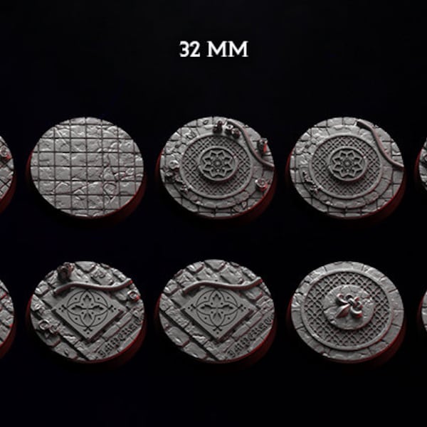 32mm On Blessed Ground Bases, Set of 10, Table Top Gaming, RPG, Wargaming