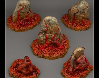 War of the World Stones, Plants Terrain Set, RPG Tabletop Gaming 28/32mm