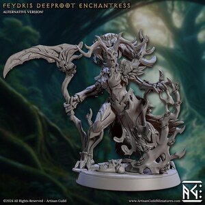 Feydris, Deeproot Enchantress Brakwraith Spriggans 32mm Human Resin Miniature-for D&D Dungeons and Dragons or Tabletop Gaming, Artisan Guild