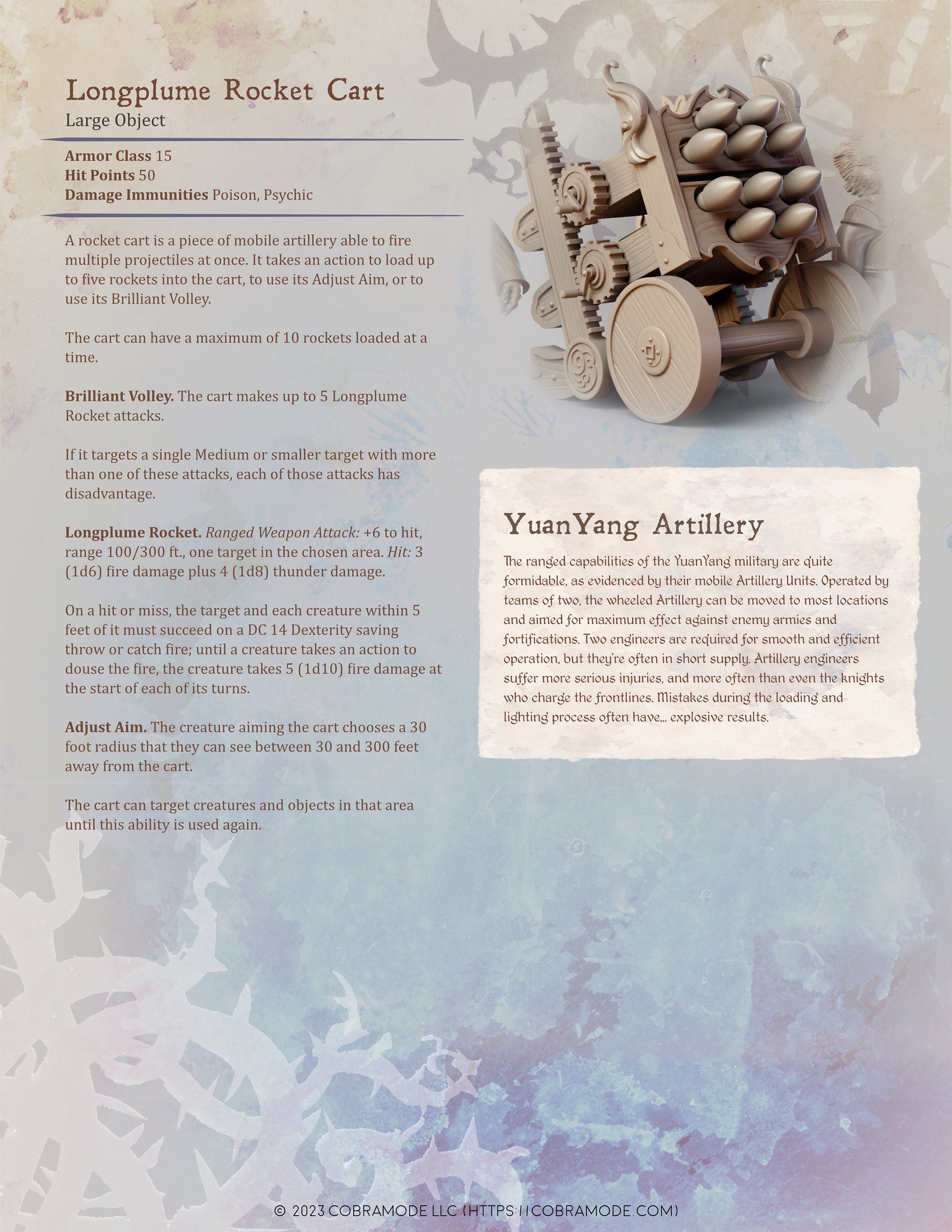 Yuanyang Artillery Unit, Dungeons and Dragons/ RPG /resin Miniature ...