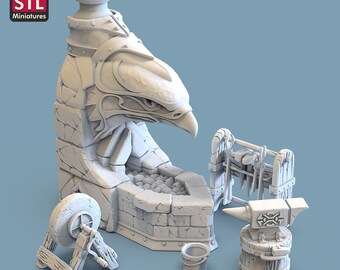 Fantasy Props Blacksmith Forge Dungeons and Dragons, Pathfinder, Tabletop Gaming 28mm Terrain RPG