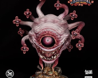 Bakrel, The Malicious Beholder Resin Miniature 32/28mm - for D&D Dungeons and Dragons Spelljammer Tabletop Gaming, Arcane Minis BBEG