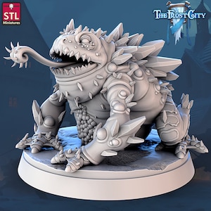 The Frost City Ice Toad Miniature NPC Dungeons and Dragons, Pathfinder, Frostgrave Tabletop Gaming 28/32 mm Terrain RPG