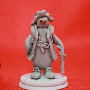 Penguin Pirate 32mm/28mm Miniature Dungeons and Dragons/Pathfinder/Blood and Plunder