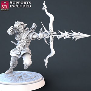 DnD Ranger Tribute Miniature NPC Dungeons and Dragons, Pathfinder, Tabletop Gaming 28mm 32mm Terrain RPG
