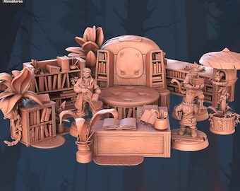 Books and Tomes Set Fantasy Props Dungeons and Dragons, Pathfinder, Tabletop Gaming 28mm Terrain RPG