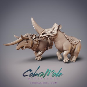 Gurak War Tapirs Folk Set of 2 Cobramode Dungeons and Dragons/ RPG /Resin Miniature/Pathfinder/32mm/54mm 69