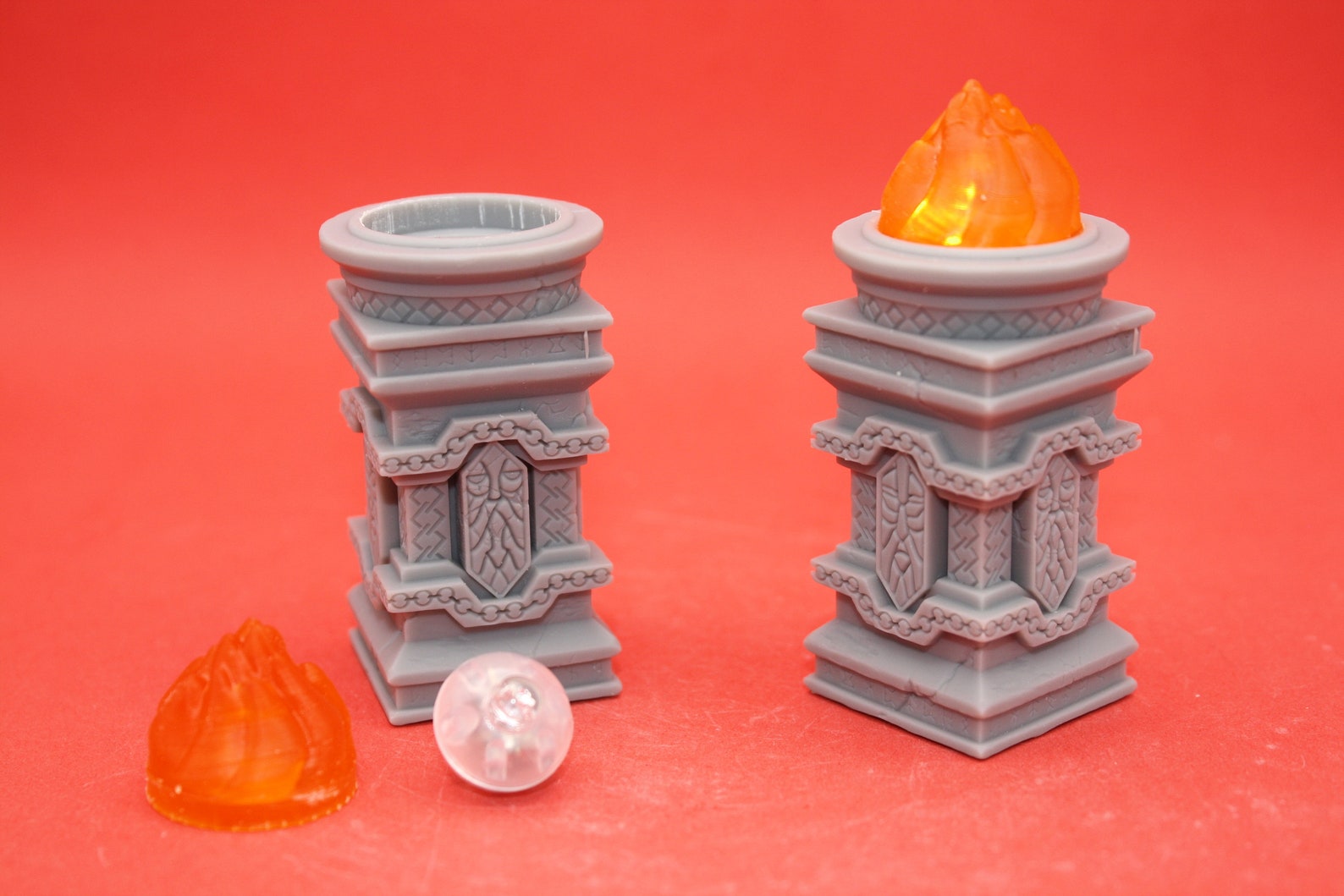 Dwarfed Column LED Dwarven Columns Set, 3D Printed Tabletop RPG Scenery - Etsy