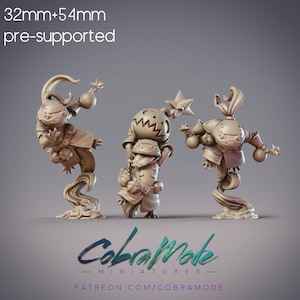 Hanzaki Salamander Grenadiers, Set of 3 Cobramode Dungeons and Dragons/ RPG /Resin Miniature/Pathfinder/32mm and 54mm