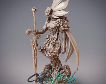 Uaindel - Transformed Knight Brute Flower Creature Samurai Cobramode Dungeons and Dragons/ RPG /Resin Miniature/Pathfinder/32mm/54mm