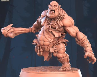 Giant Ogre 62mm Base --Rangers of Shadow Deep Miniature NPC Dungeons and Dragons, Pathfinder, Tabletop Gaming 28mm Terrain RPG