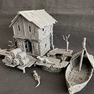 Swamp Manor 28mm Resin Printed Swamp House for Dungeons and Dragons Frostgrave RPG Table Top