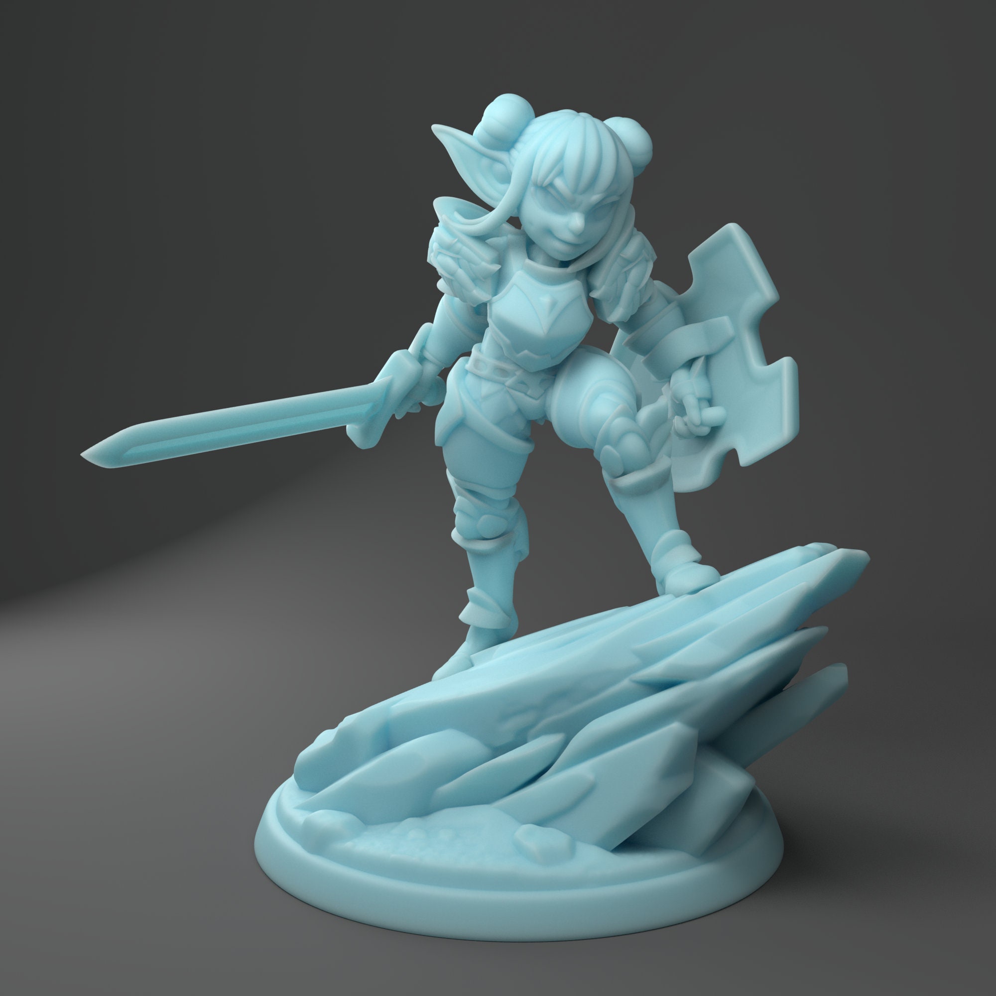 Pint the Goblin Paladin 100mm Dungeon and Dragons, Pathfinder, Role Playing Miniature