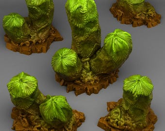 Cactus from Mars Resin Terrain Set, Dungeons and Dragons, 28/32mm RPG