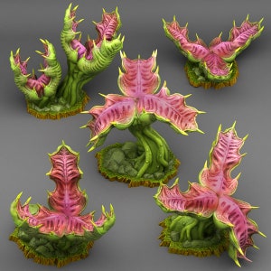 Dragontongue Mancatcher Terrain Set of 5 Dungeons and Dragons, Pathfinder, Tabletop Gaming 28/32mm Terrain RPG
