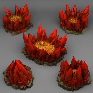 Vampiric Crystals  Terrain Set of 5 Dungeons and Dragons, Pathfinder, Tabletop Gaming 28/32mm Terrain RPG