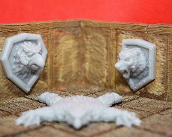 OwlBear Rug and Trophy Heads 32mm/28mm Miniature - for D&D Dungeons and Dragons or Tabletop Gaming