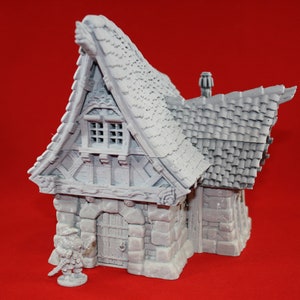 City of Firwood - Small House 28mm | 3D Printed Tabletop Miniatures and Props | Dungeons and Dragons 5E, DnD, D&D, Pathfinder